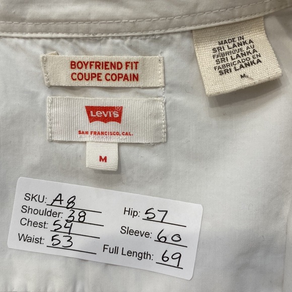 Levis White Button Down Long Sleeve - Picture 9 of 9